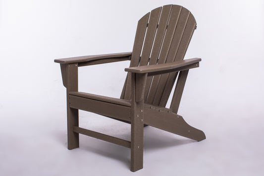 UM HDPE Resin Wood Adirondack Chair - Dark Brown