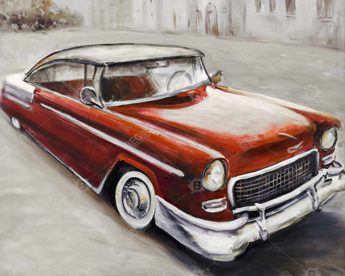 Vintage classic car - 16x20 Print on canvas