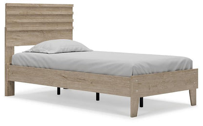 Ashley Oliah Natural Contemporary Twin Panel Platform Bed EB2270B5