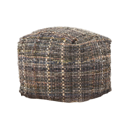 Kamil Handcrafted Boho Fabric Pouf