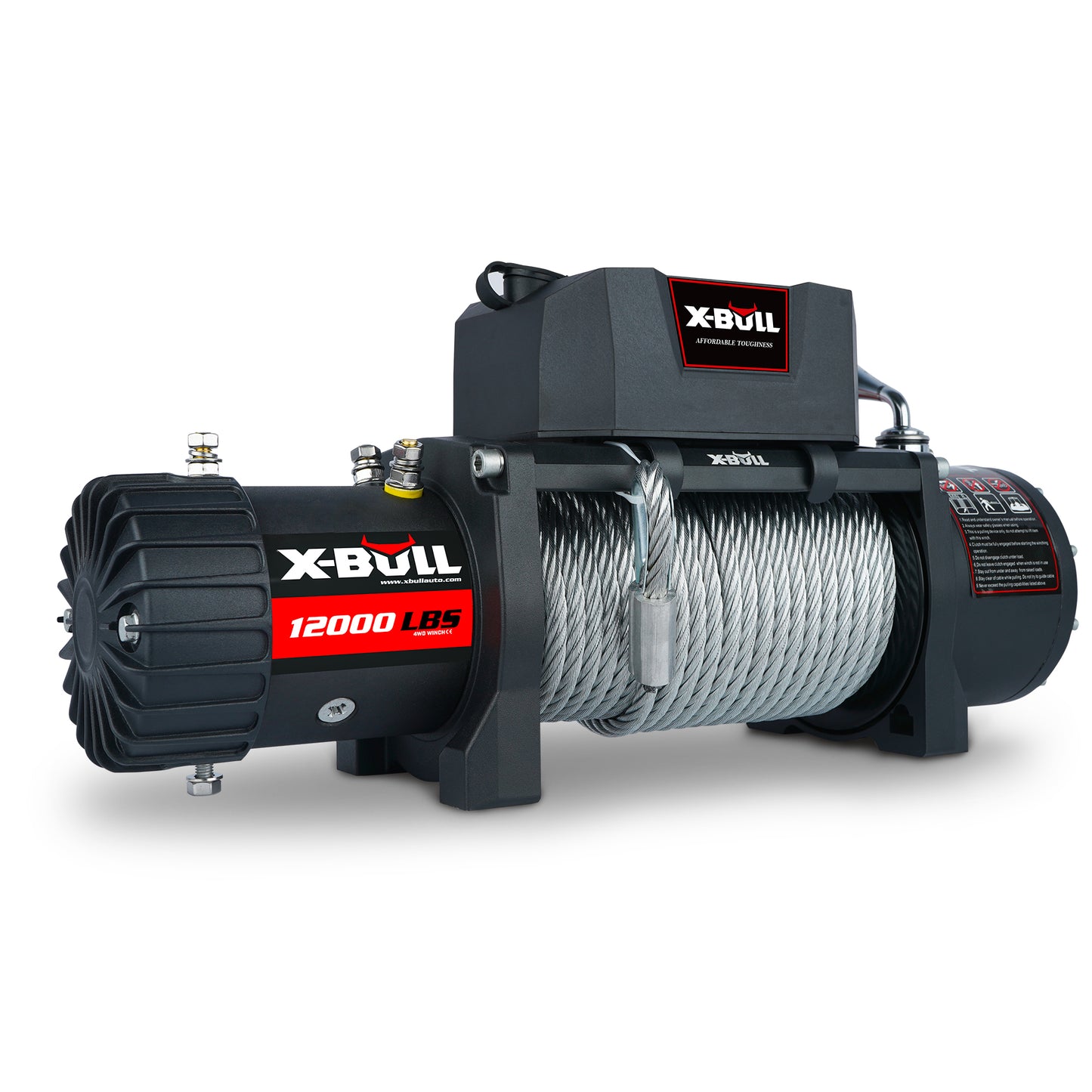 X-BULL Electric Winch 12000 LBS Steel Cable Wireless Remote Off-Road 4WD