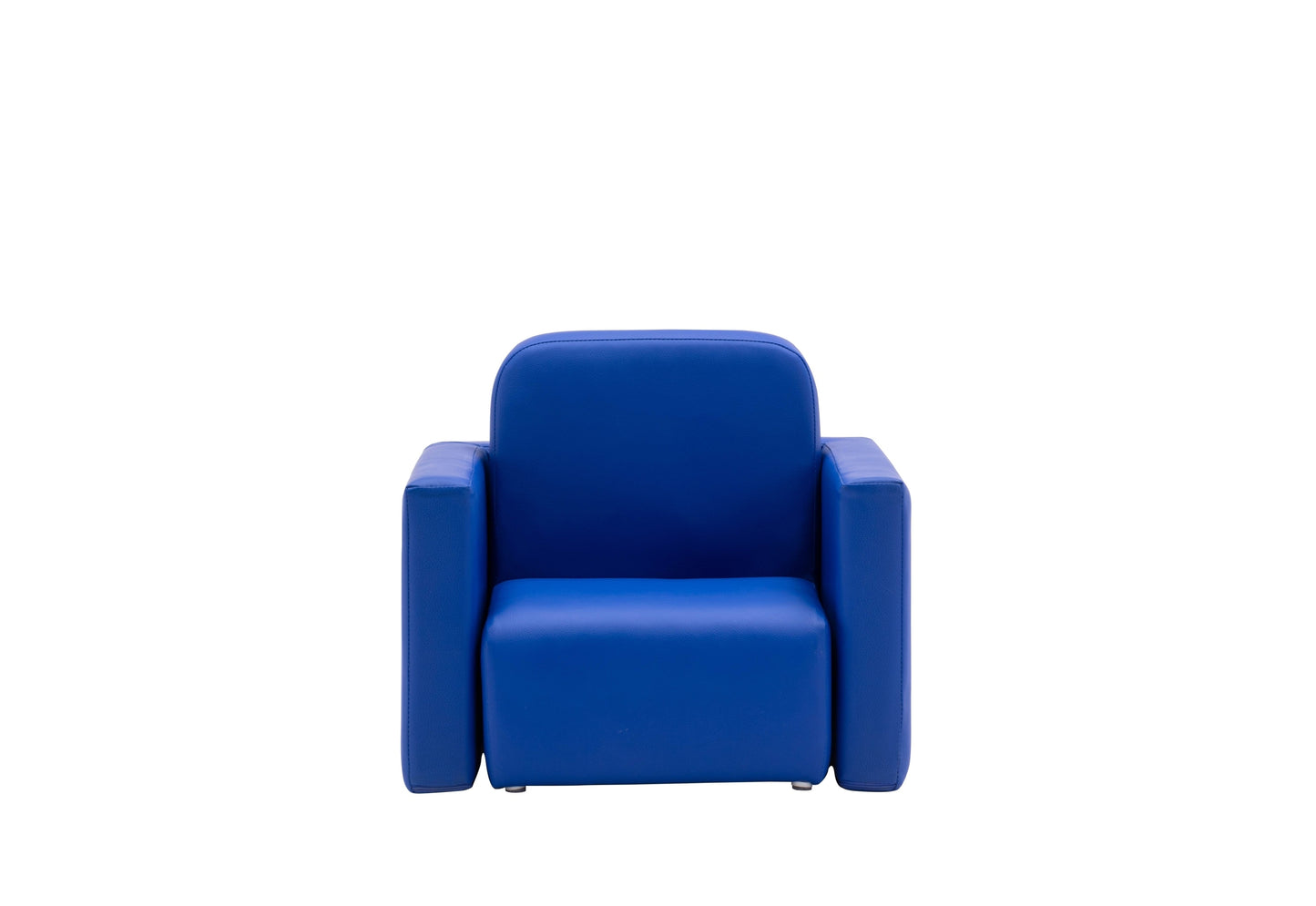 Blue Color 1pc Convertible Armchair/Table for Kids