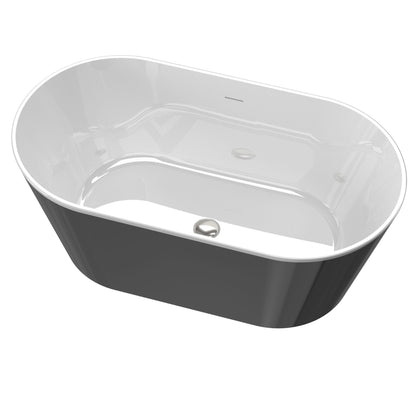 Acrylic Freestanding Soaking Bathtub-60‘’-black