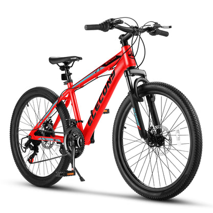 A24299 Rycheer Elecony 24 inch Mountain Bike Bicycle for Adults Aluminium Frame Bike Shimano 21-Speed with Disc Brake