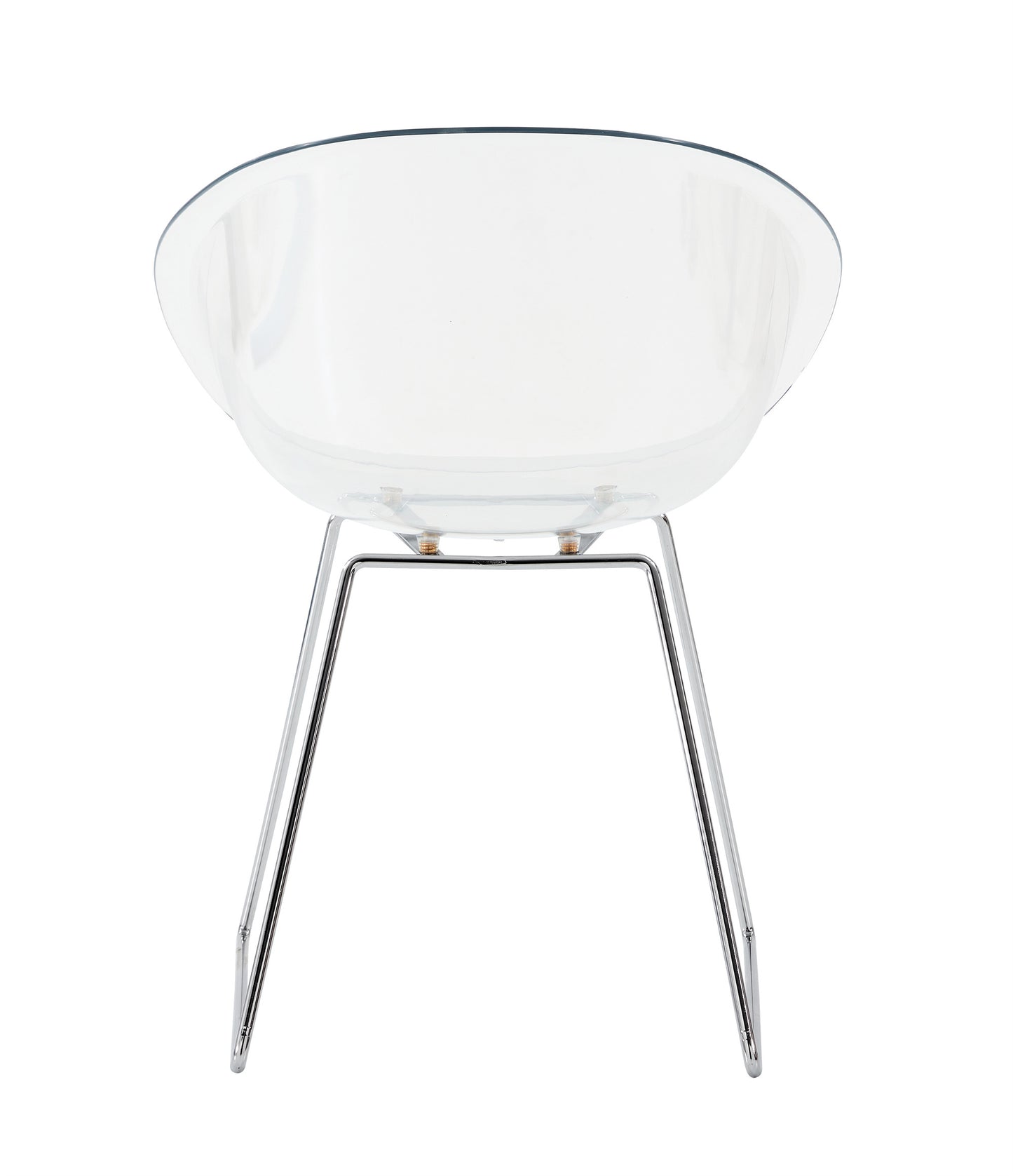 Transparent  Semicircle Side Chair, Dinning Chair, 2 pc per set