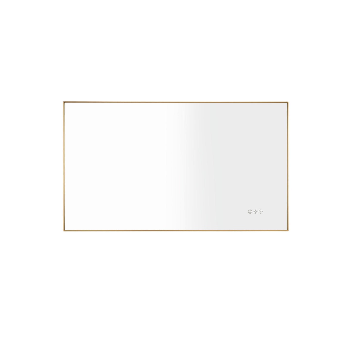 Super Bright Led Bathroom Mirror with Lights, Metal Frame Mirror Wall Mounted Lighted Vanity Mirrors for Wall, Anti Fog Dimmable Led Mirror for Makeup, Horizontal/Verti