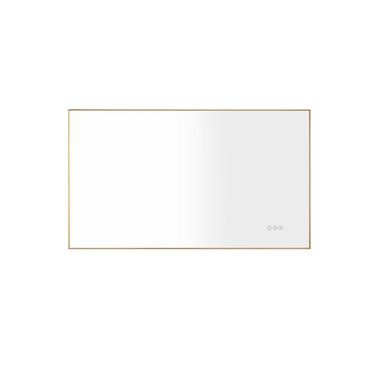 Super Bright Led Bathroom Mirror with Lights, Metal Frame Mirror Wall Mounted Lighted Vanity Mirrors for Wall, Anti Fog Dimmable Led Mirror for Makeup, Horizontal/Verti