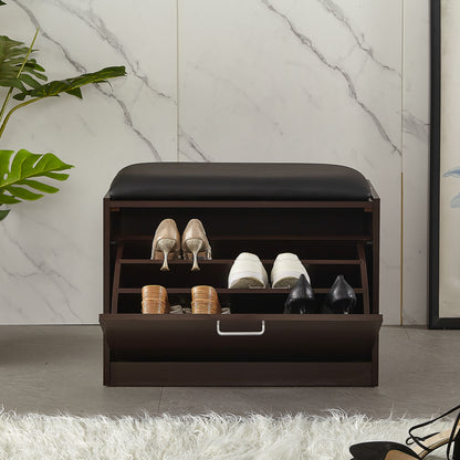 Living room furniture shoe cabinet storage cabinet shoe box with PU stool