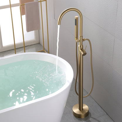 Single Handle Floor Mounted Clawfoot Tub Faucet