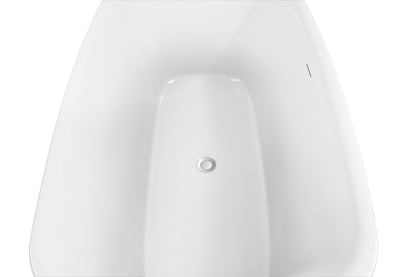 67" 100% Acrylic Freestanding Bathtub，Contemporary Soaking Tub，white Bathtub