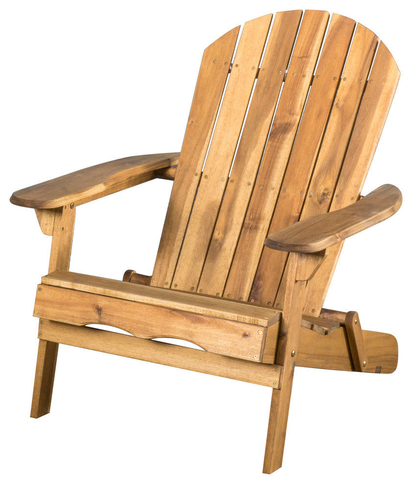 Milan Outdoor Acacia Wood Folding Adirondack Chair