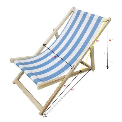 BEACH CHAIR  stripe- folding chaise lounge chair