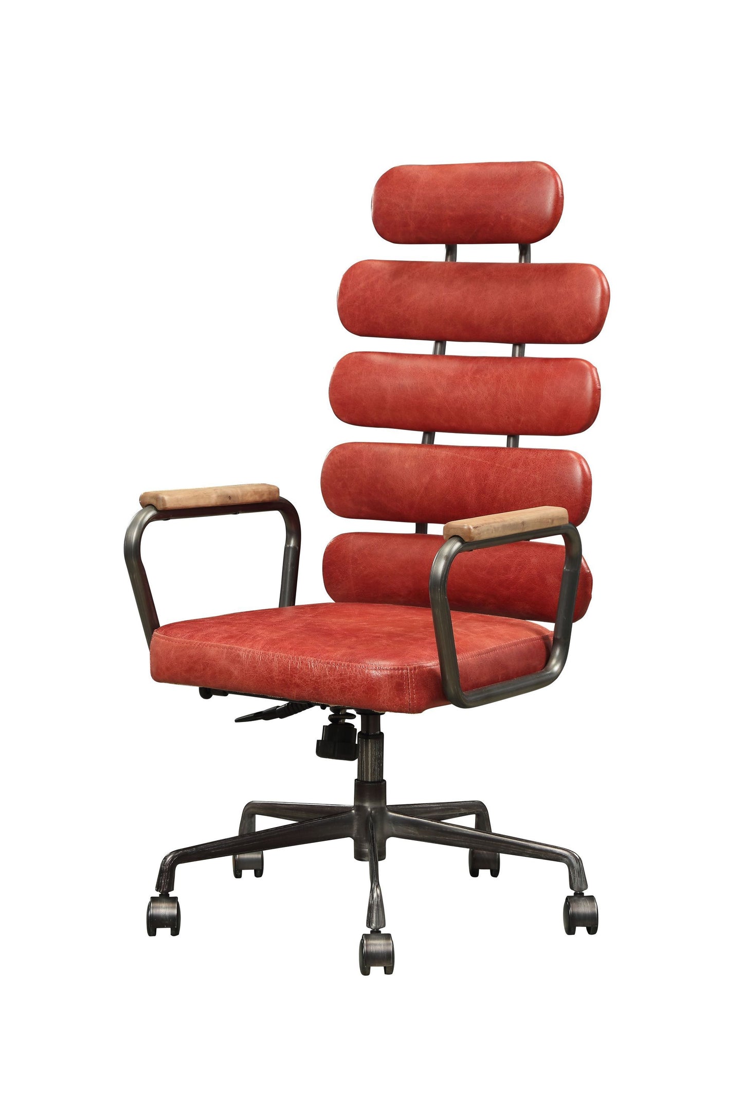 ACME Calan Office Chair in Antique Red Top Grain Leather 92109