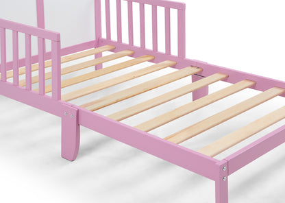 Birdie Toddler Bed Dark Pink/White