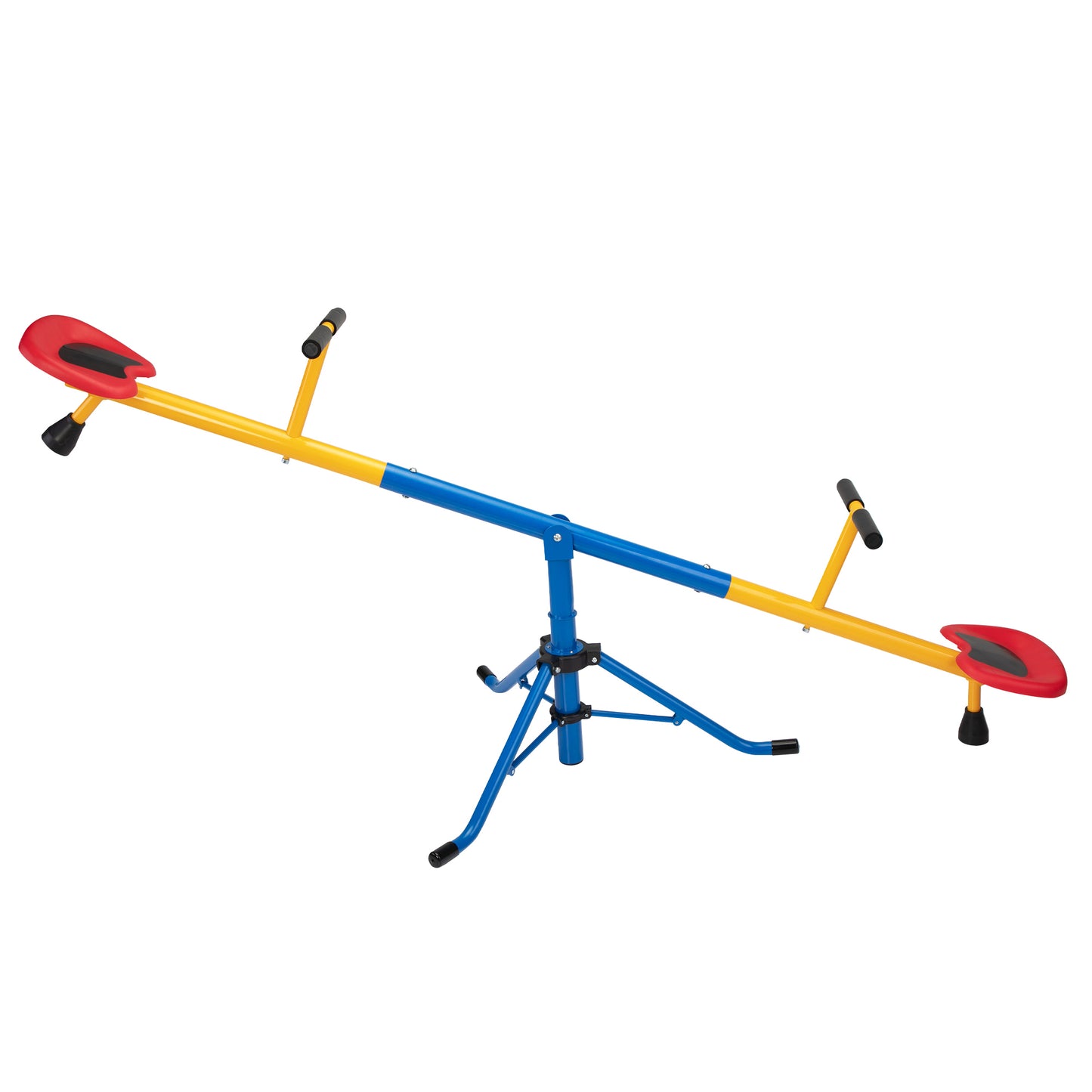 360-Degree Rotation Seesaw, Indoor Outdoor Teeter Totter, Kids Playground Equipment for Backyard