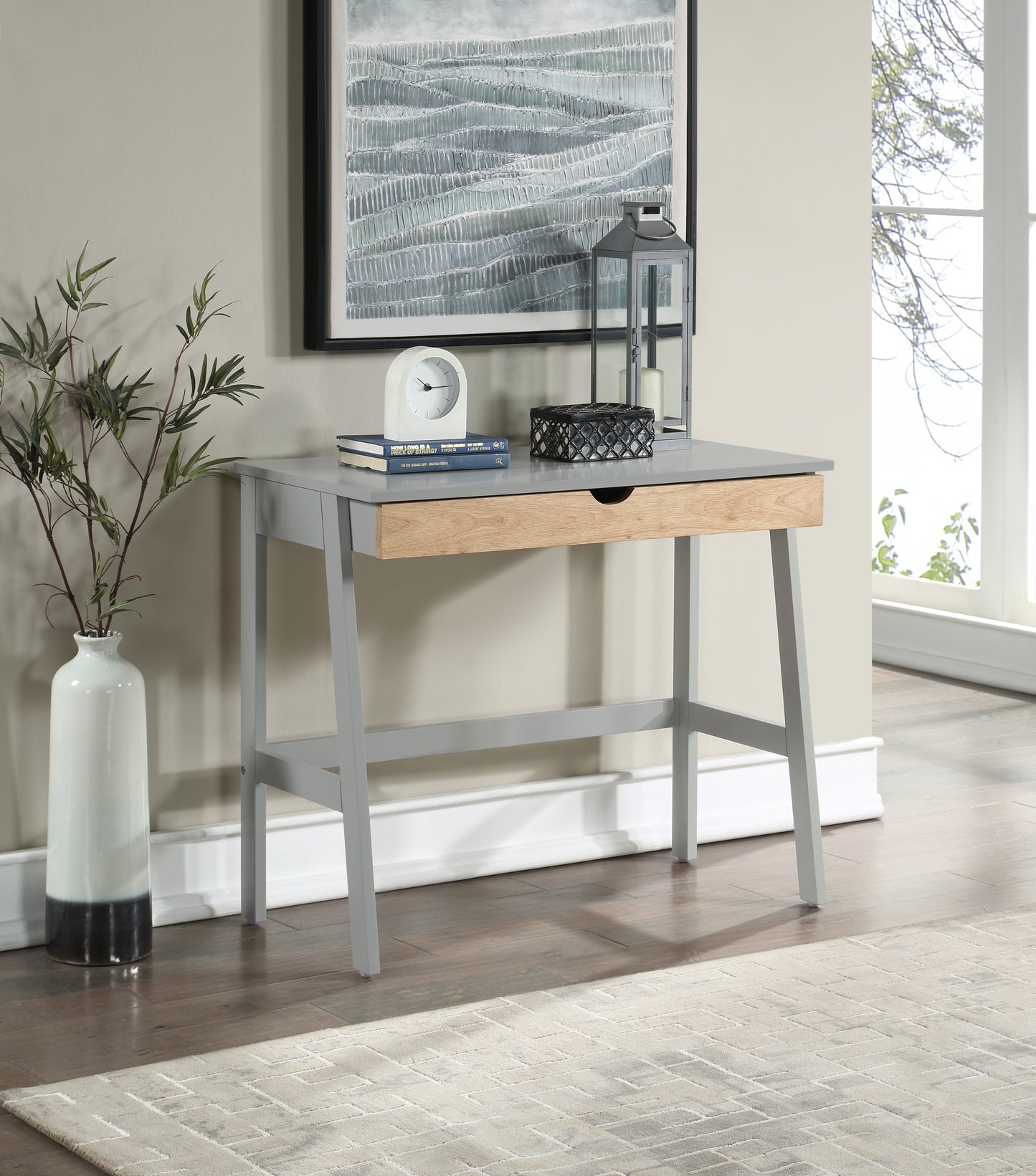 Hilton Desk In Gray/Natural