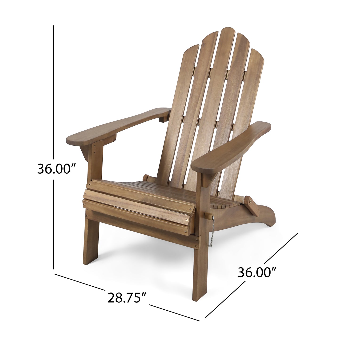 Hollywood outdoor foldable solid wood ADIRONDACK  Dark Brown chair