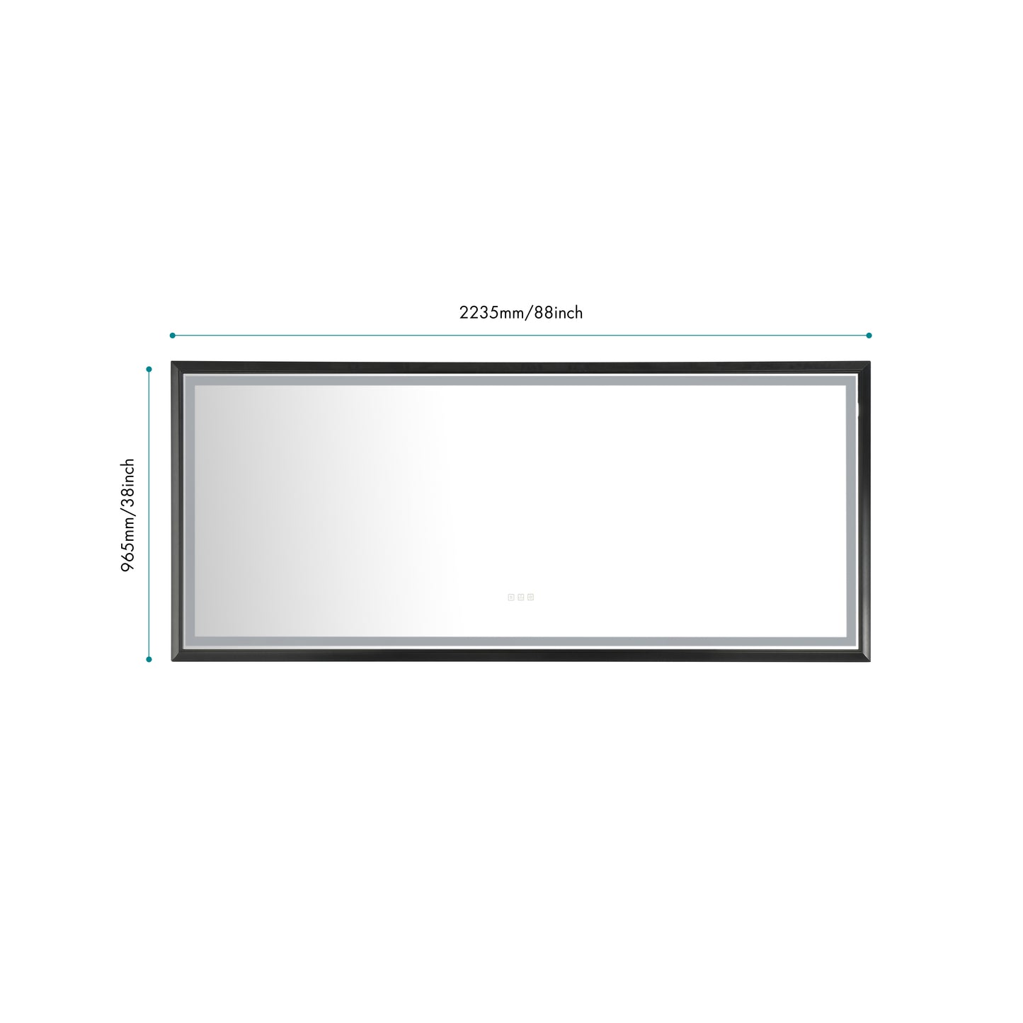 Super Bright Led Bathroom Mirror with Lights,  Lighted Vanity Mirrors for Wall, 
Anti Fog Dimmable 
with 2Pack ， Matte Shell Glass Rectangular Vessel Bathroom Sink in Black with Faucet and Pop-Up