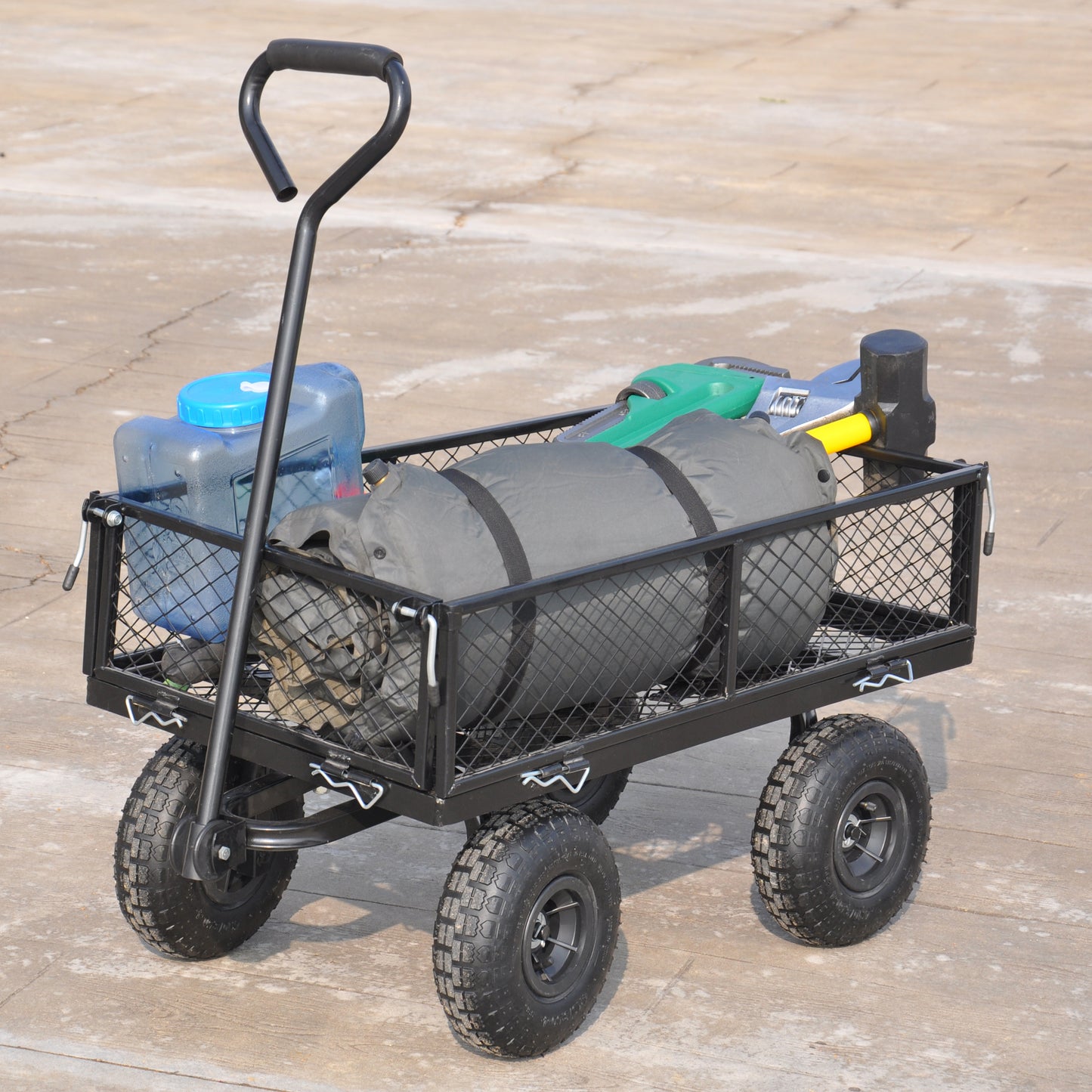 Wagon Cart Garden cart trucks make it easier to transport firewood TC1840BKG