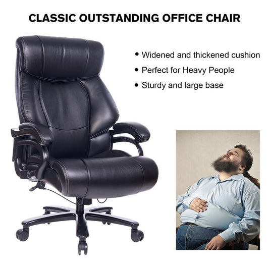 Vanbow.Office chair, ergonomic with armrest, adjustable height, heavy administrative chair.