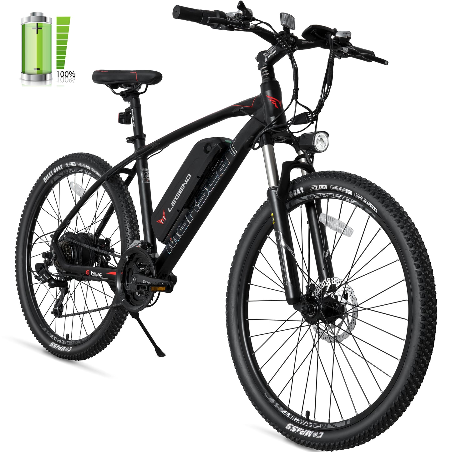 Electric Assist City Bike, Adult 26'' Ebike Hybrid Mountain Bicycles Electric Cruiser Bike with 350W Motor Removable 36V 10.4Ah Lithium Battery Aluminium Frame Commute Bike with Shimano 21 Speed Gears