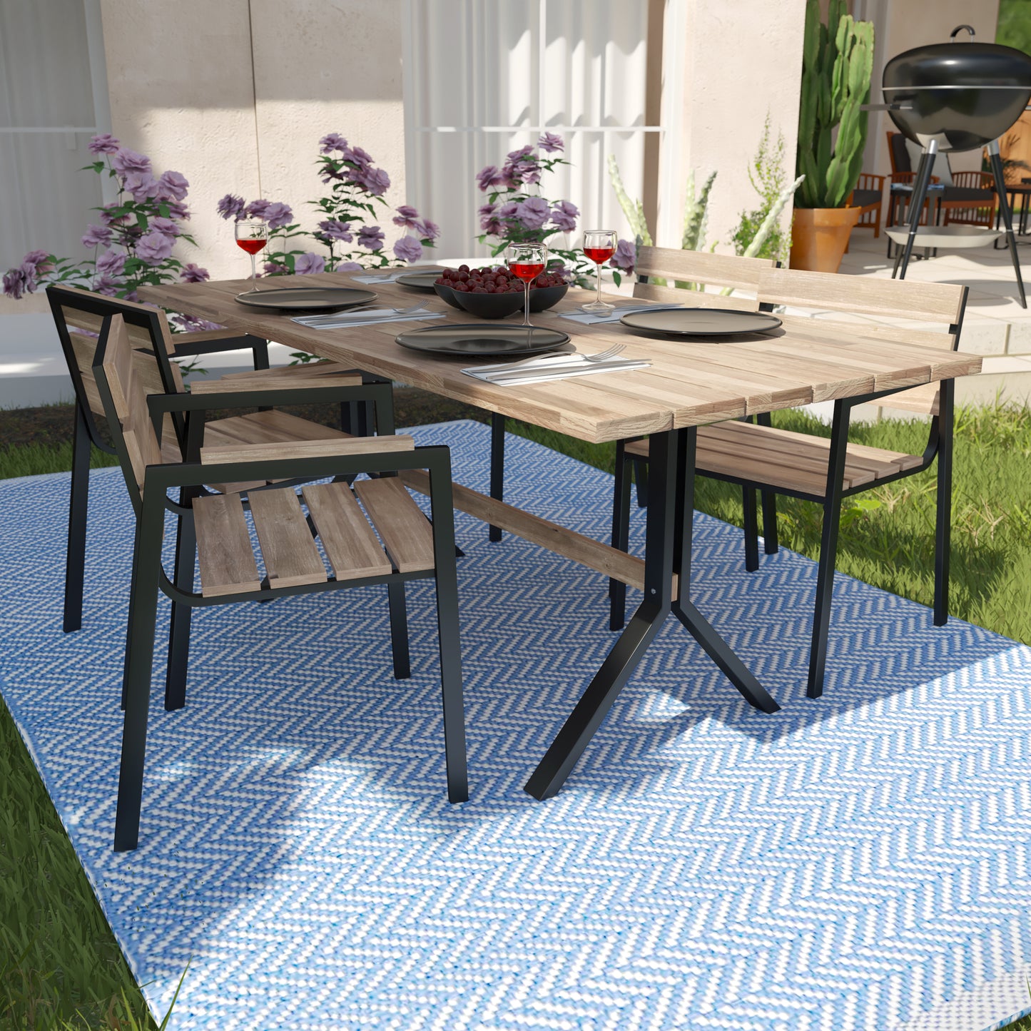 Standlake Outdoor Dining Set – 5pc