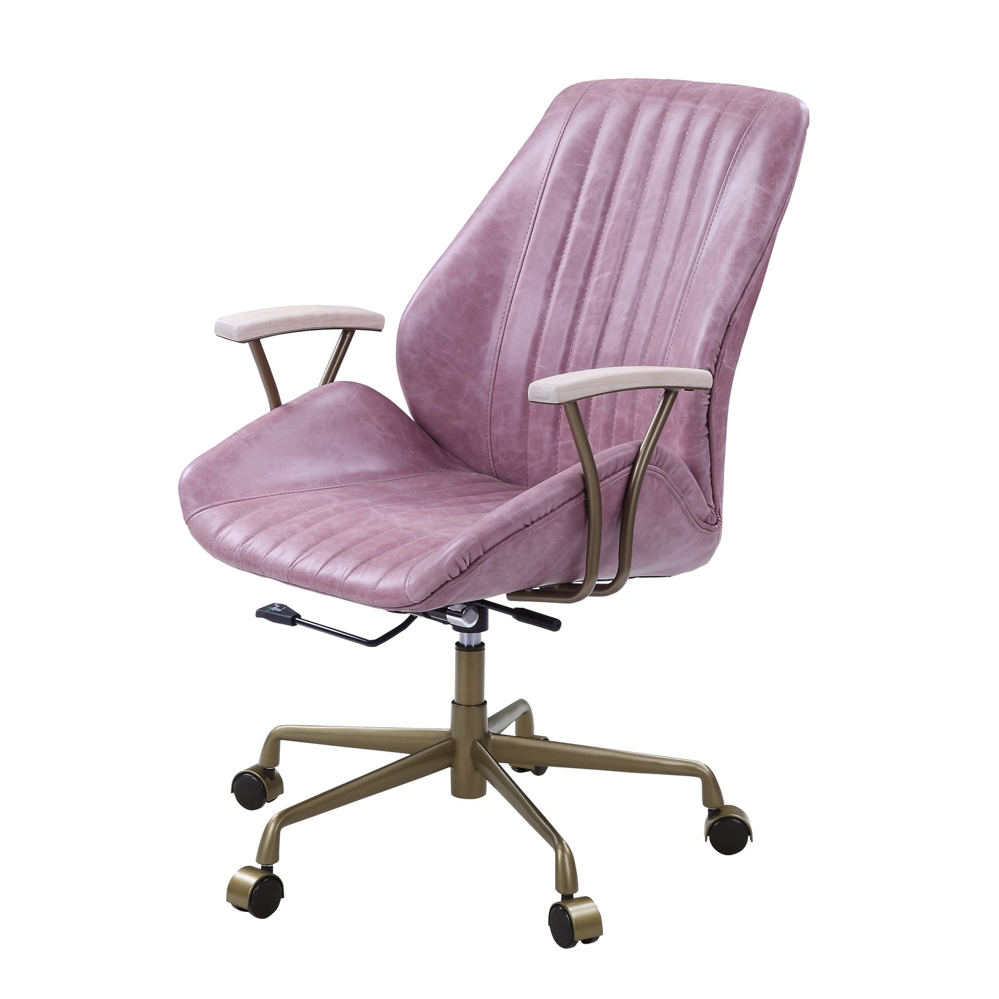 ACME Hamilton Office Chair in Pink Top Grain Leather OF00399