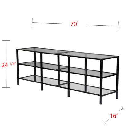 Tyler Metal/Glass TV Stand – Transitional Style - Black