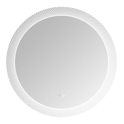 30 Inch LED Mirror, Wall-Mounted Vanity Mirrors, Bathroom Anti-Fog Mirror, Dimmable Bathroom Mirror