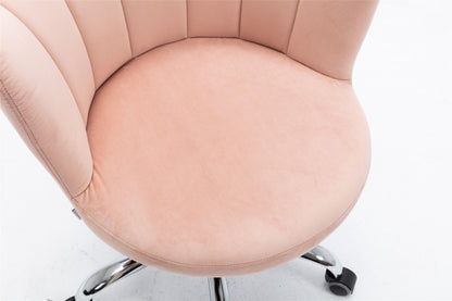 COOLMORE   Swivel Shell Chair for Living Room/Bed Room, Modern Leisure office Chair  Pink