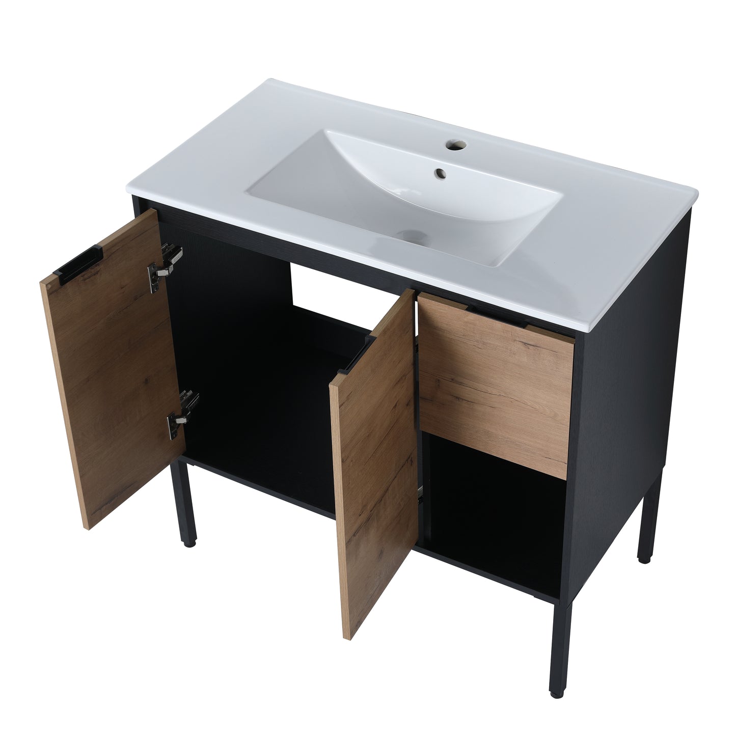 36 Inch Bathroom Vanity with Ceramic Sink,36x18