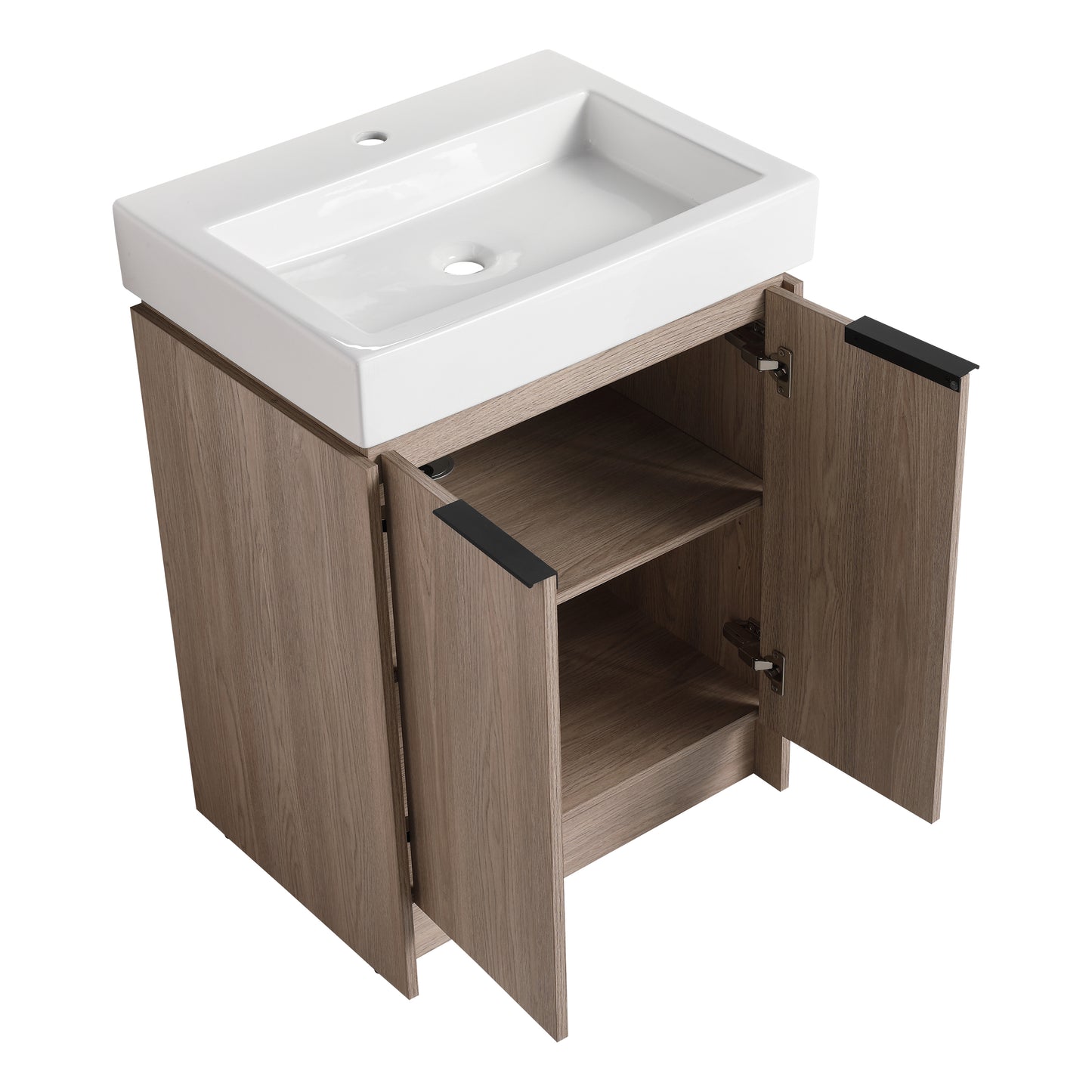 24 Inch Bathroom Vanity With Ceramic Basin  （KD-Packing）