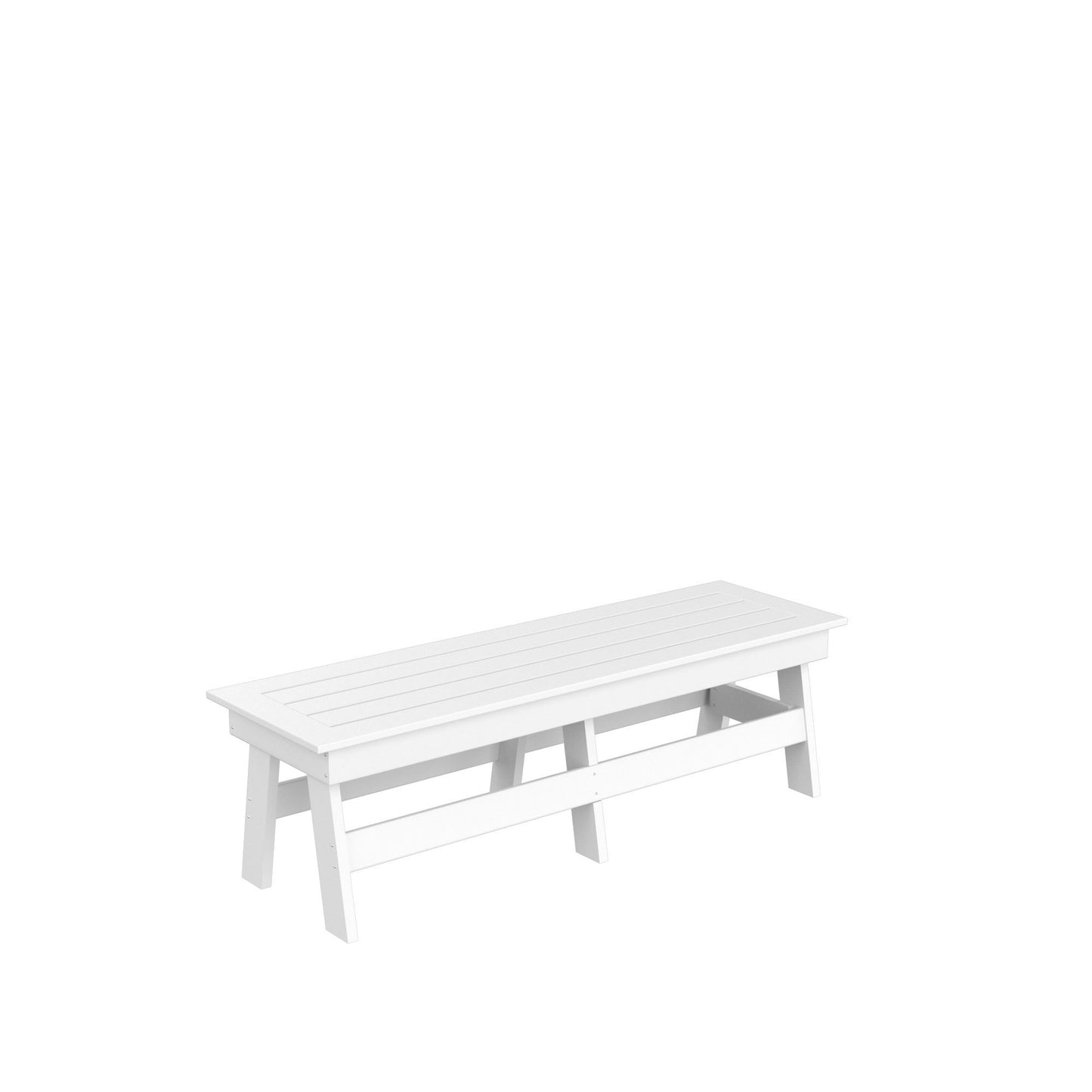 HDPE Dining  Bench, White