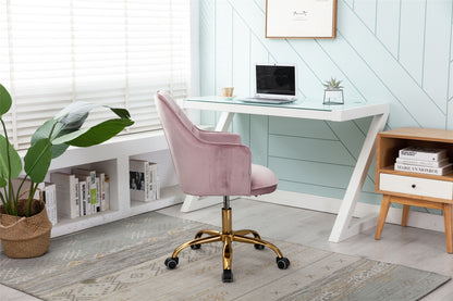 COOLMORE Velvet Swivel Shell Chair for Living Room ,Office chair , Modern Leisure Arm Chair  brush color