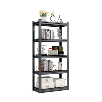 5-Tier Adjustable Metal Shelving Unit, Heavy Duty Shelving Utility Rack for garage Basement Kitchen Pantry Closet  31.5"W x 15.7"D x 63"H