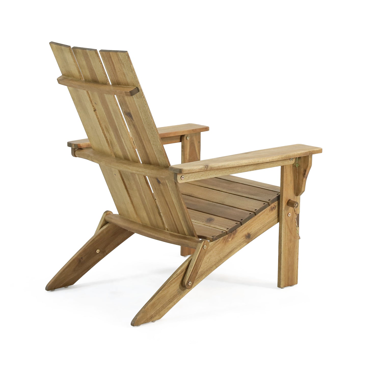 Outdoor Classic Natural Color Solid Wood Adirondack Chair Garden Lounge Chair