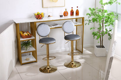 Bar Stools with Back and Footrest Counter Height Dining Chairs  2pcs/ctn