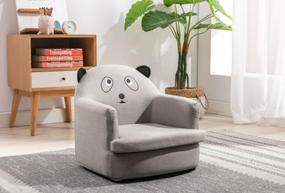 Beautiful Kids Chair 1pc Panda Grey