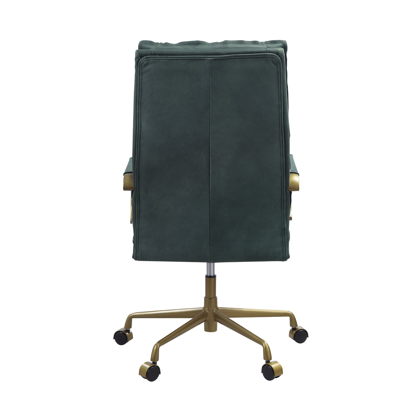 ACME Tinzud Office Chair in Dark Green Top Grain Leather 93166