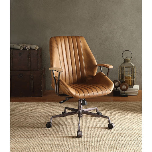 ACME Hamilton Office Chair in Coffee Top Grain Leather 92412