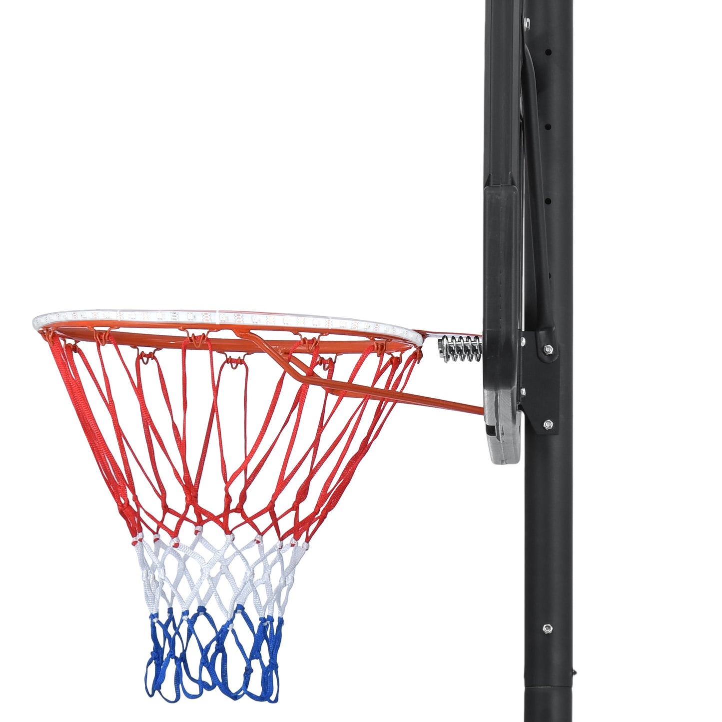 Portable Basketball Hoop Basketball System 4.76-10ft Height Adjustment for Youth Adults LED Basketball Hoop Lights, Colorful lights, Waterproof，Super Bright to Play at Night Outdoors,Good Gift for Kid