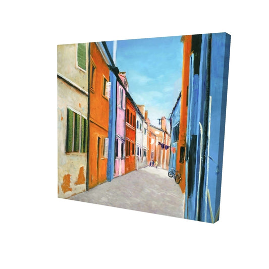 Colorful houses in italy - 08x08 Print on canvas