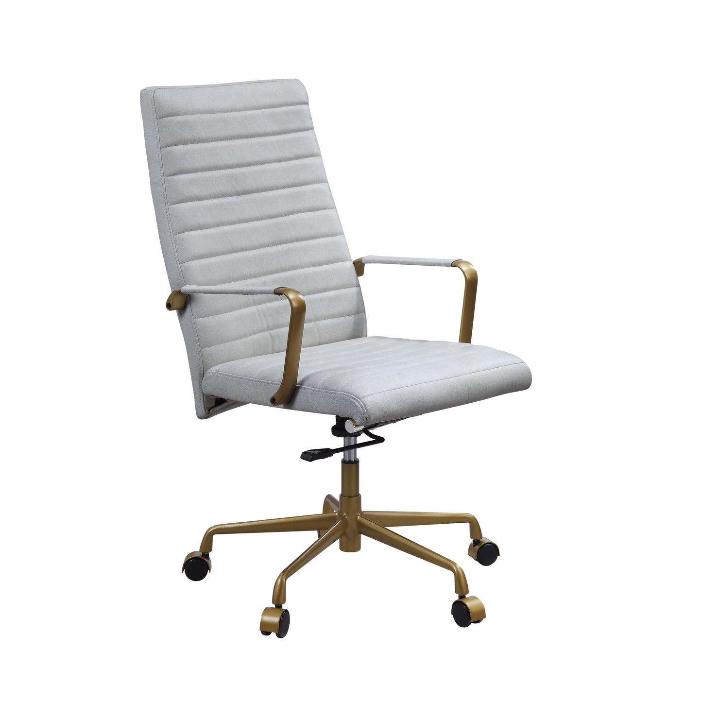 ACME Duralo Office Chair in Vintage White Top Grain Leather 93168