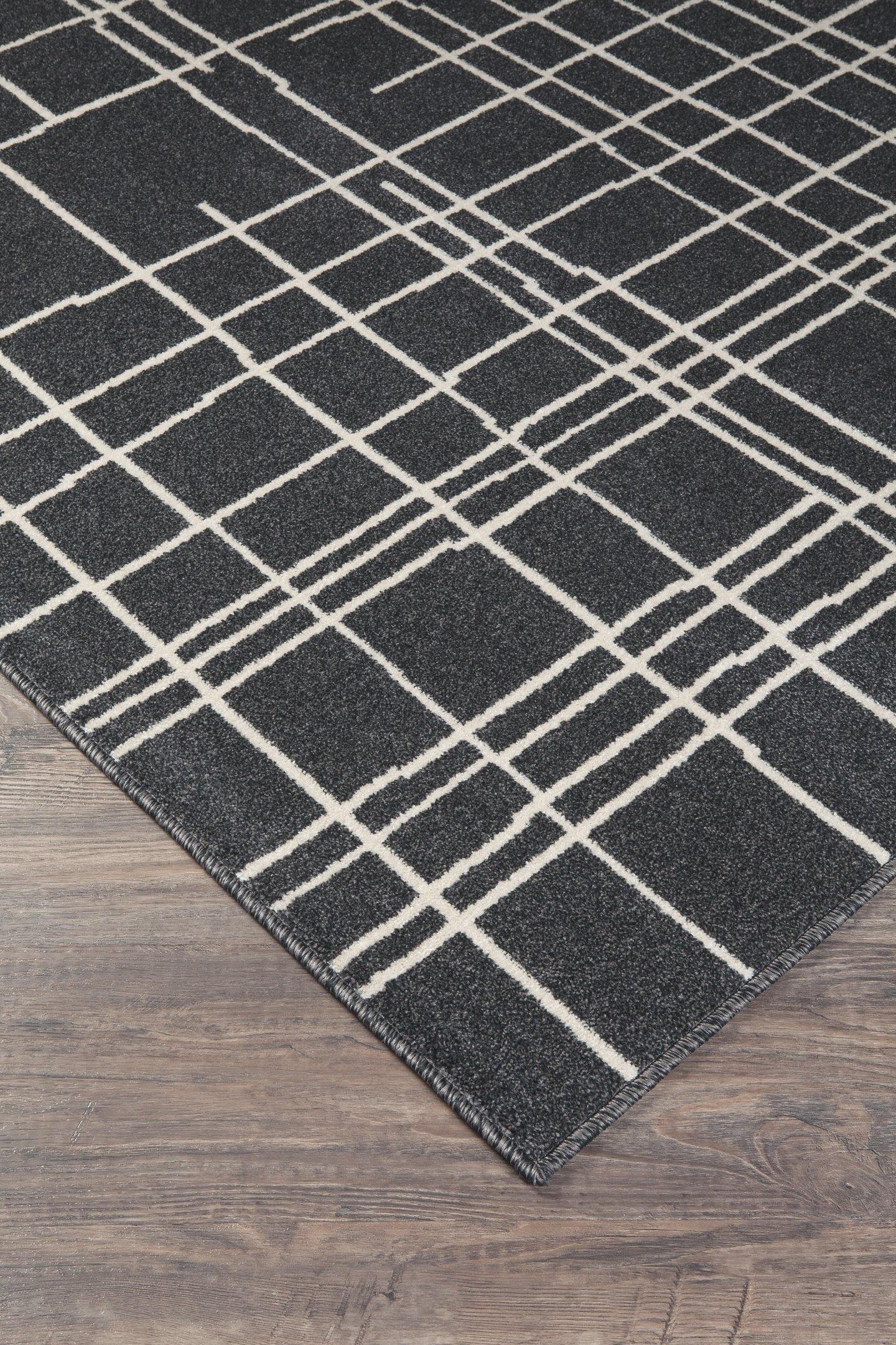 Ashley Jai Black+Cream+Gray Casual 5' x 7' Rug R403132