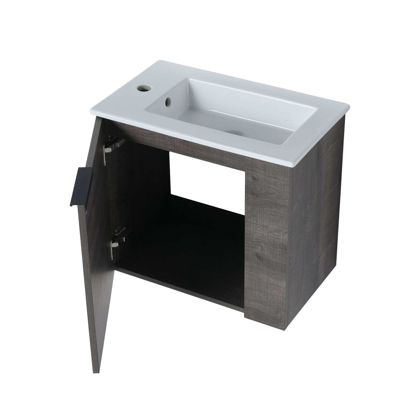 Bathroom Vanity with Sink 22 Inch for Small Bathroom,Floating Bathroom Vanity with Soft Close Door,Small Bathroom Vanity with Sink, 22x13 （KD-Packing）