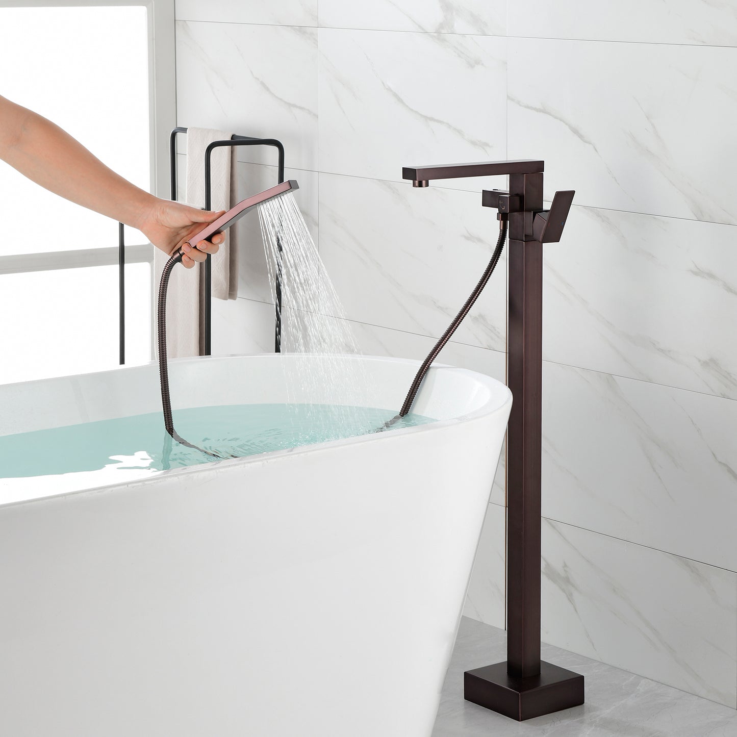 Single Handle Floor Mounted Freestanding Tub Filler