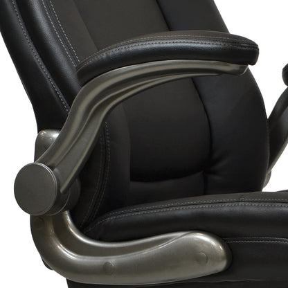 Techni Mobili Medium Back Executive Office Chair with Flip-up Arms, Black