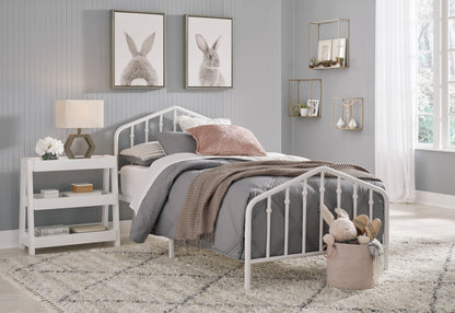 Ashley Trentlore White Contemporary Twin Metal Bed B076-671