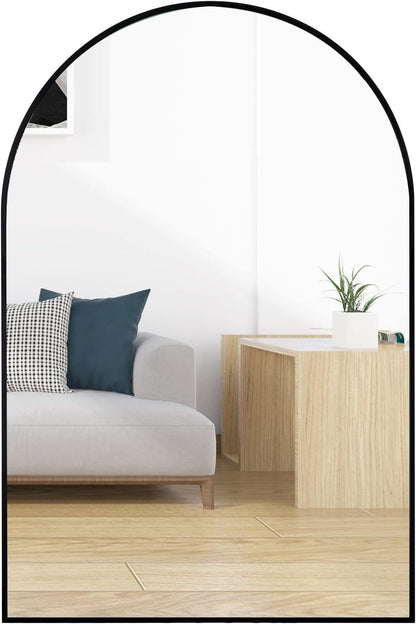 Wall Mirror 36"x24", Bathroom Mirror, Vanity Mirror, for Bathroom, Bedroom, Entryway, with Metal Frame, Modern & Contemporary Arch Top Wall Mirror (Black)