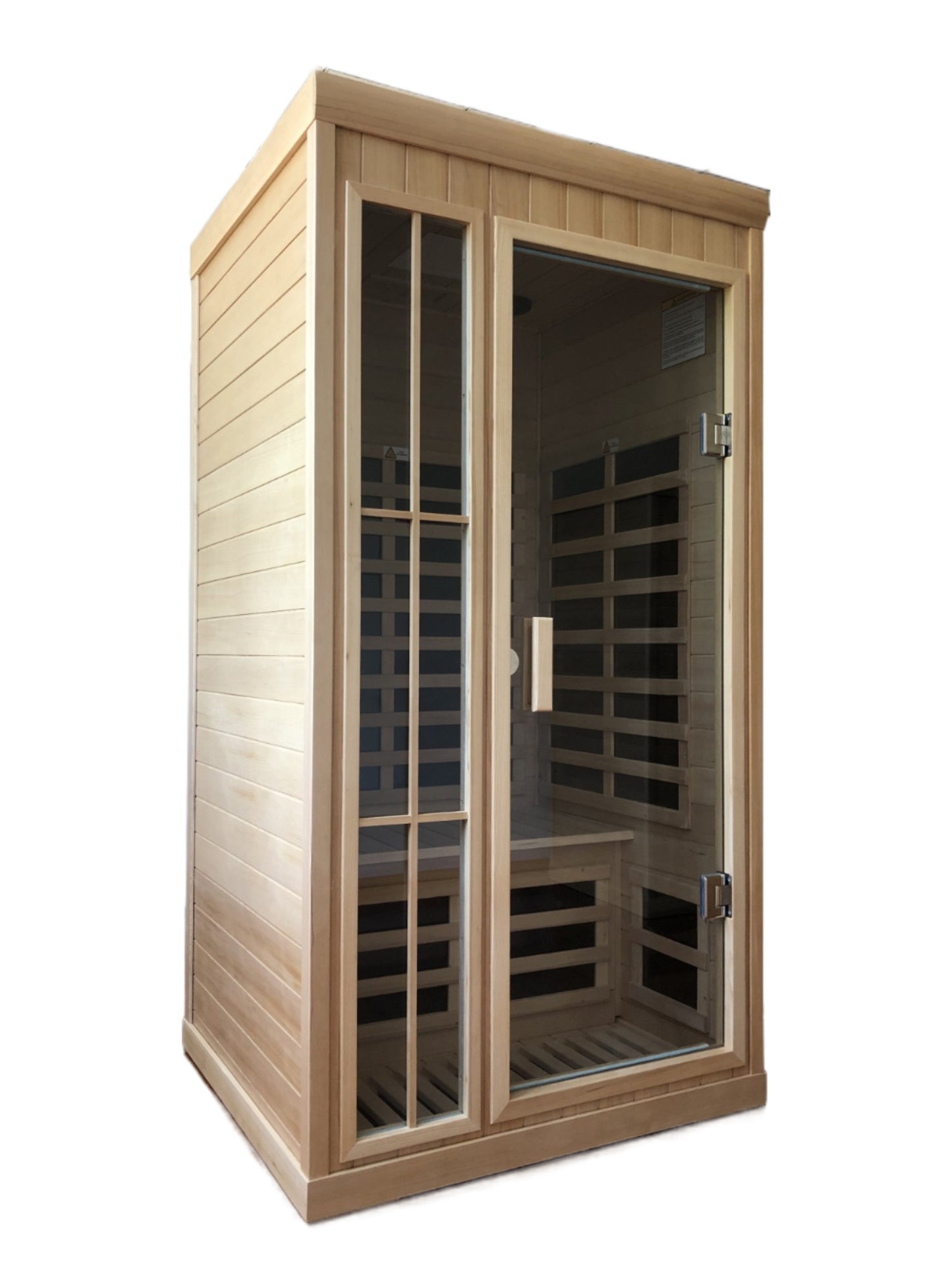 Deluxe version Plus One person  Far infrared Hemlock Sauna  room with LED colour lights